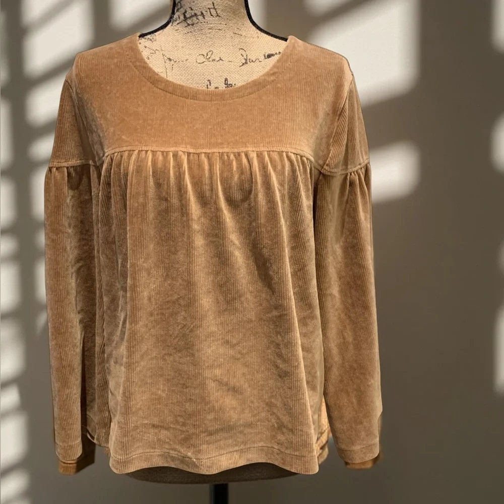 Texture & Thread Madewell J Crew UK Limited Long Sleeve Babydoll Blouse Top L - Picture 1 of 4